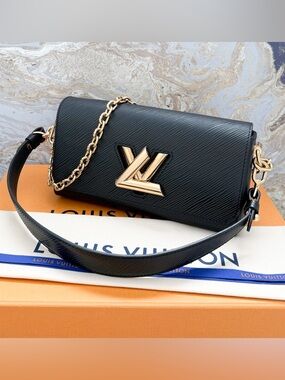 Louis Vuitton Twist West Pochette Black Epi Leather Handbag